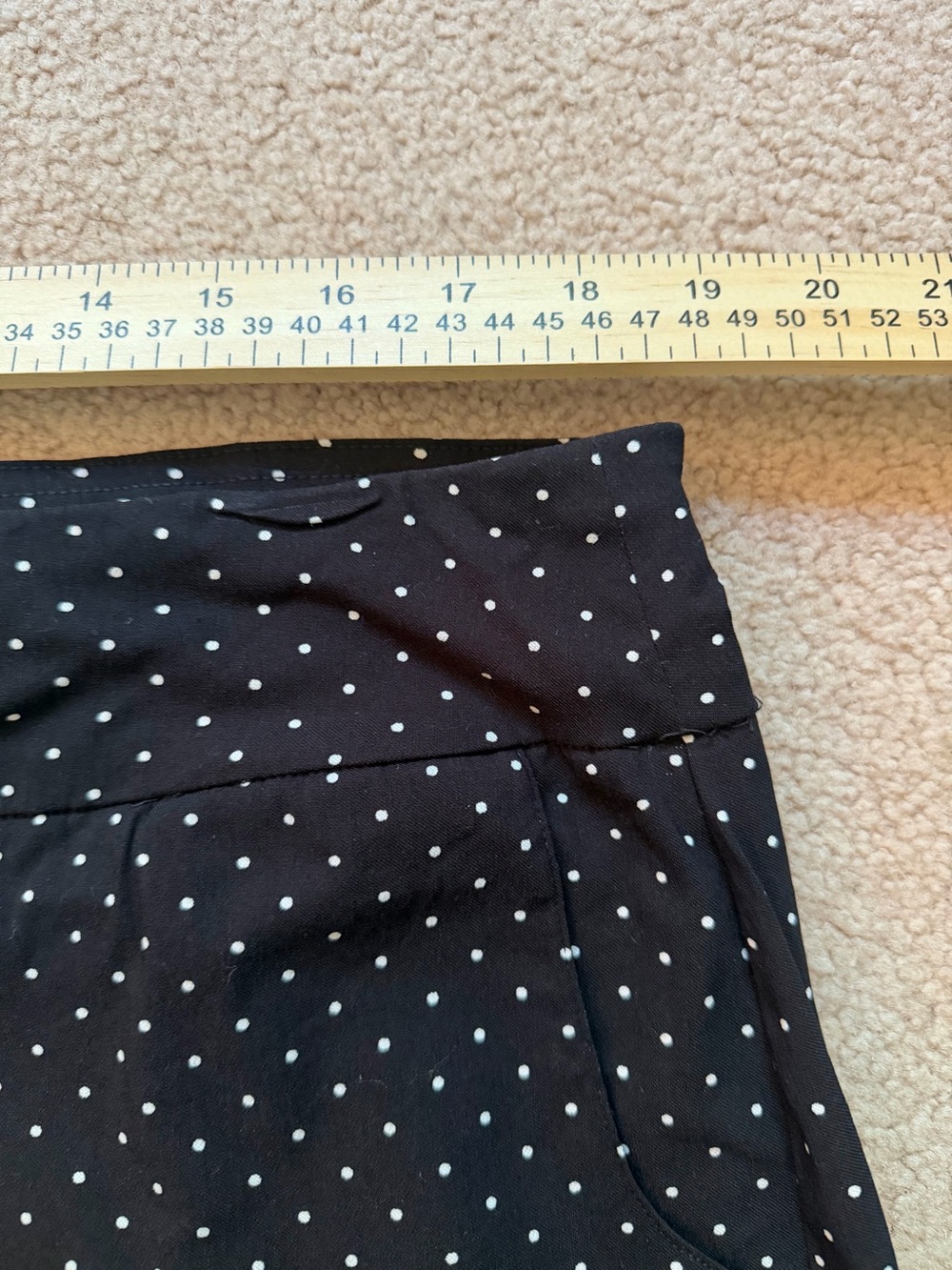Zac & Rachel Woman 16W Black White Polka Dot Pull On Stretch Skort Pockets EUC - Picture 2 of 8